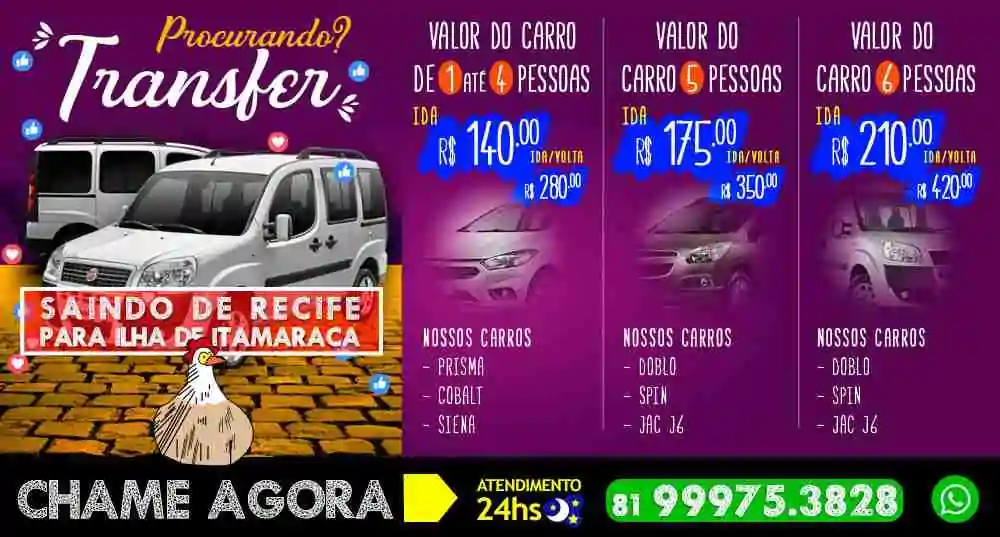 Transfer de Recife para Ilha de Itamaracá